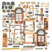 49 & MARKET ACADEMIA DIE CUT ELEMENTS 72 PIECE 28188